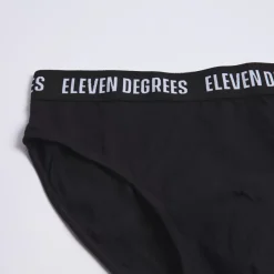 11 Degrees 3 Pack Briefs – Black/Black/Black