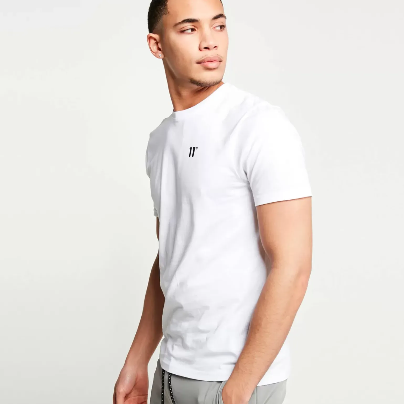 11 Degrees 3 Pack Essential Short Sleeve T-Shirts – White / White / White