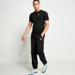 11 Degrees 3 Pack Essential Short Sleeve T-Shirts – Black / White / Grey Marl