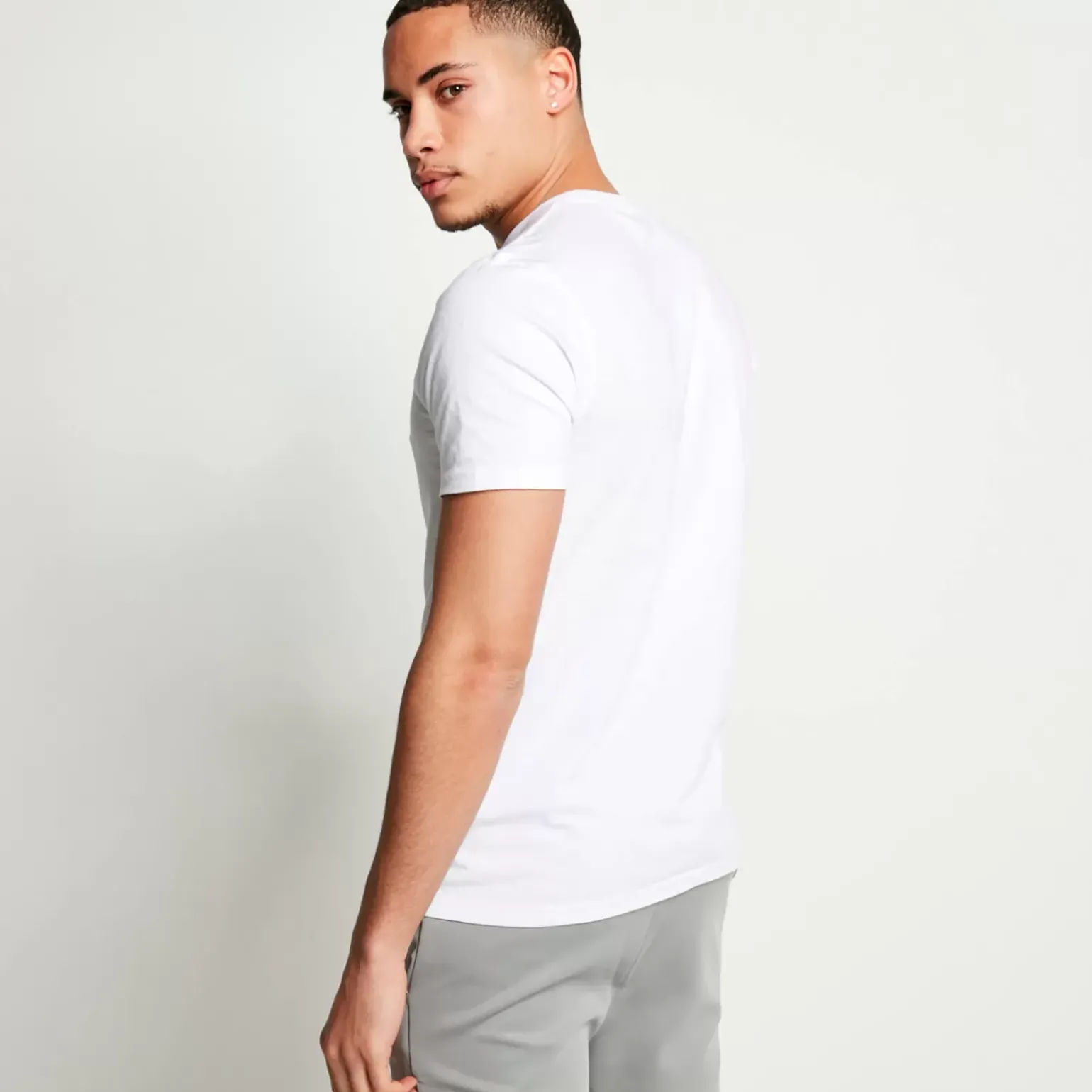 11 Degrees 3 Pack Essential Short Sleeve T-Shirts – Black / White / Grey Marl