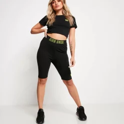 11 Degrees Back Print Cycling Short – Black