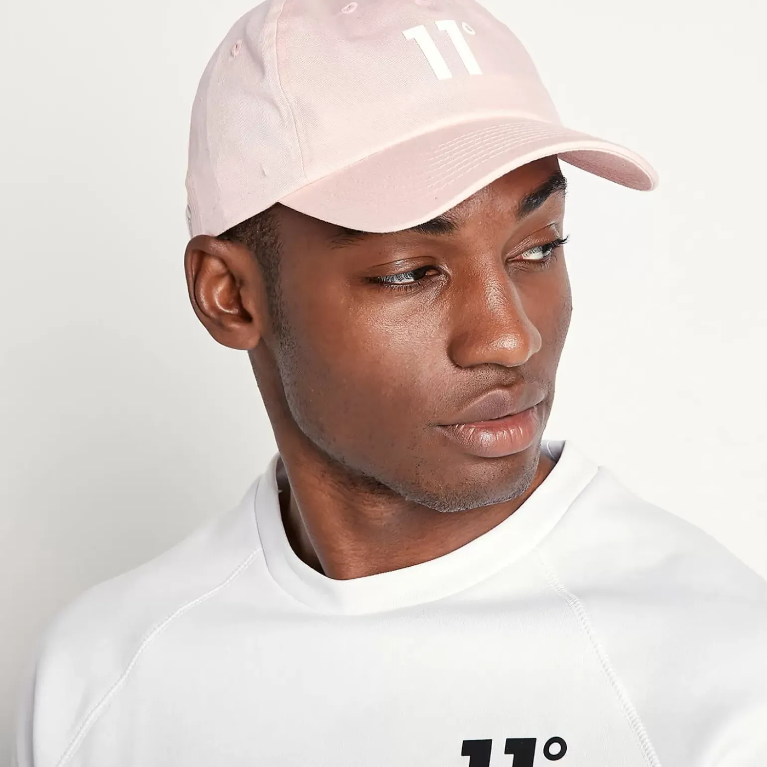 11 Degrees Baseball Logo Cap – Chalk Pink