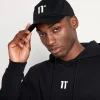 11 Degrees Baseball Logo Cap – Black/White