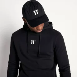 11 Degrees Baseball Logo Cap – Black/White