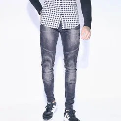 11 Degrees Biker Jeans Skinny Fit – Washed Black