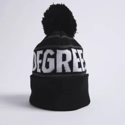 11 Degrees Branded Bobble Hat – Black/White/Charcoal