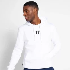 11 Degrees Central Logo Pullover Hoodie - White