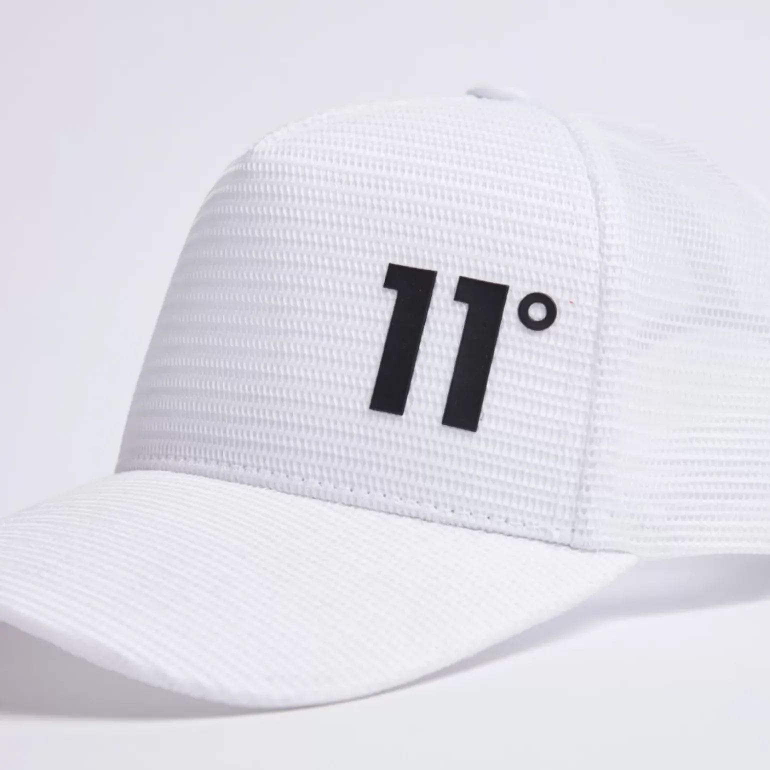 11 Degrees Closed Mesh Trucker Cap – White
