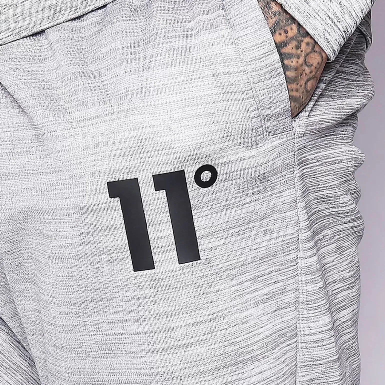 11 Degrees Core Poly Track Pants – Concrete Marl