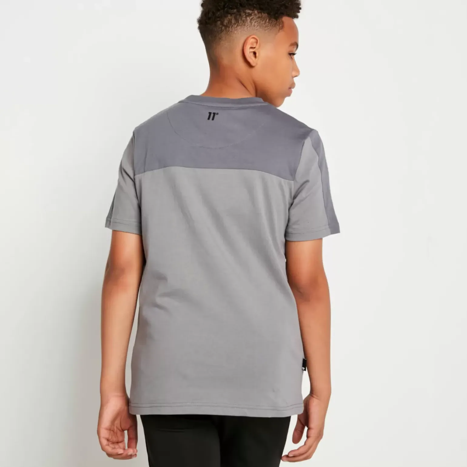 11 Degrees Cut And Sew Domino Poly T-Shirt – Shadow Grey/Steel