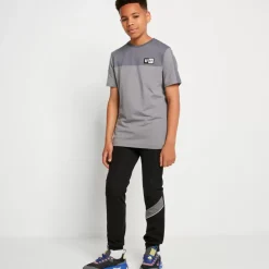 11 Degrees Cut And Sew Domino Poly T-Shirt – Shadow Grey/Steel