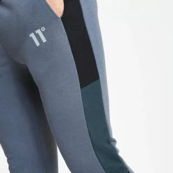 11 Degrees Cut And Sew Joggers Skinny Fit – Anthracite / Black / Darkest Spruce Green