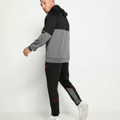 11 Degrees Cut And Sew Piped Track Pants – Black/Charcoal/Ski Patrol Red
