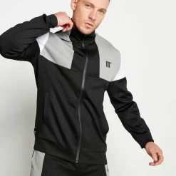 11 Degrees Cut And Sew Track Top – Black/Silver/White