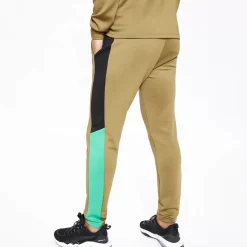 11 Degrees Fahrenheit Colour Block Poly Track Pants – Black / Green / Bright Green