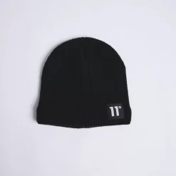 11 Degrees Fleece Lined Knitted Beanie – Black