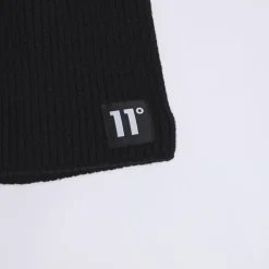 11 Degrees Fleece Lined Knitted Beanie – Black