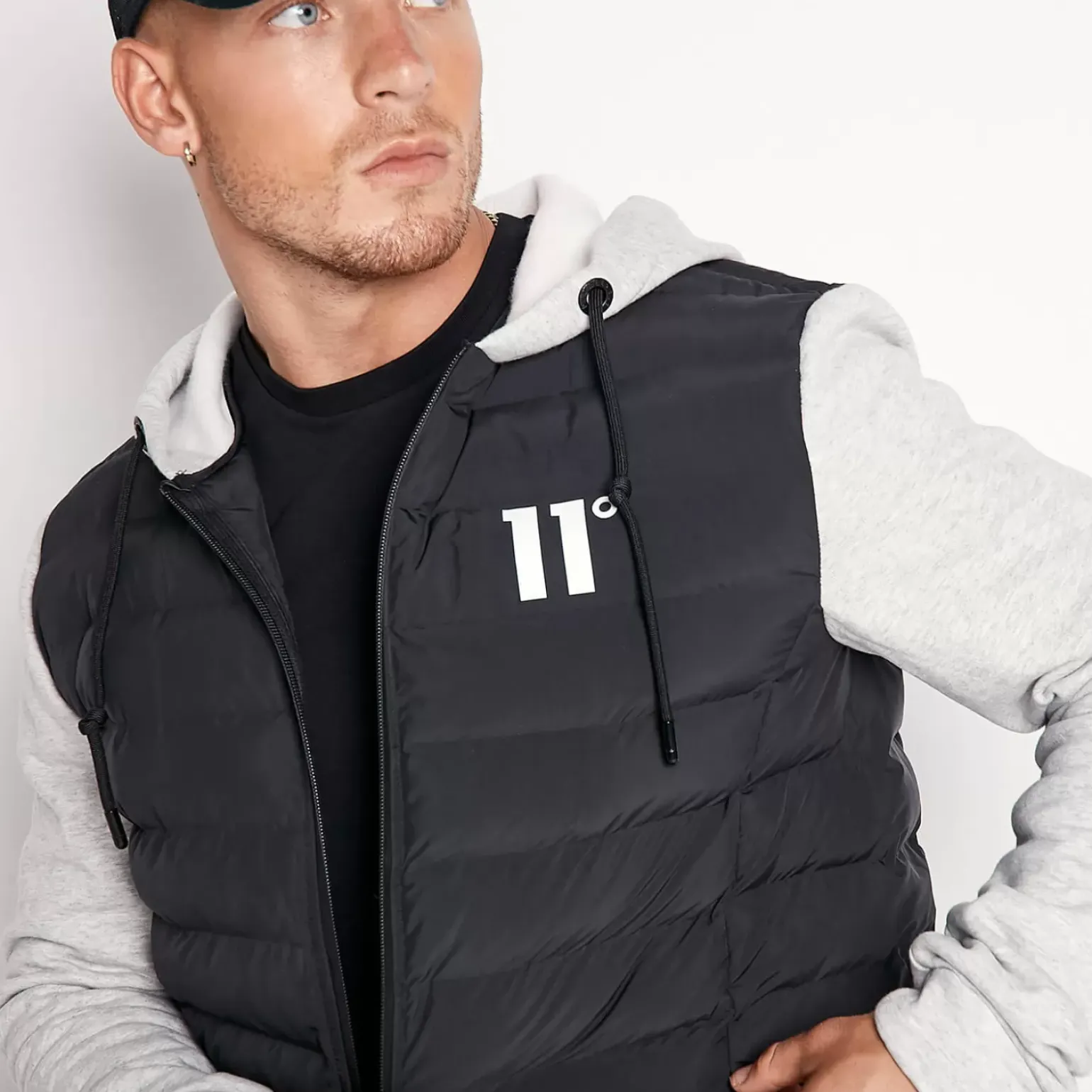 11 Degrees Hybrid Space Jacket – Black / Tornado Marl