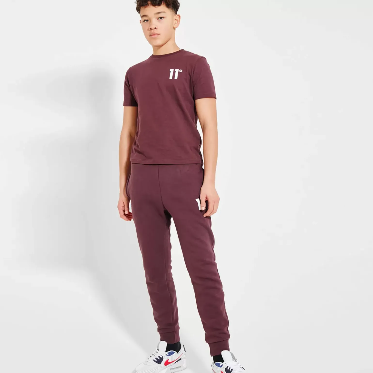 11 Degrees Junior Core Joggers – Mulled Red