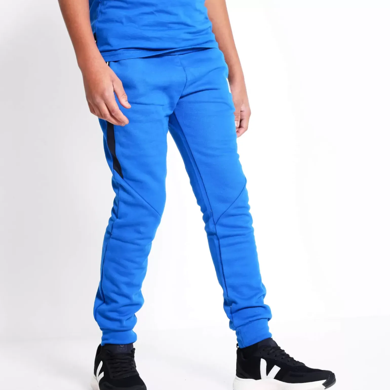 11 Degrees Junior Cut And Sew Taped Jogger – Skydiver Blue/Navy