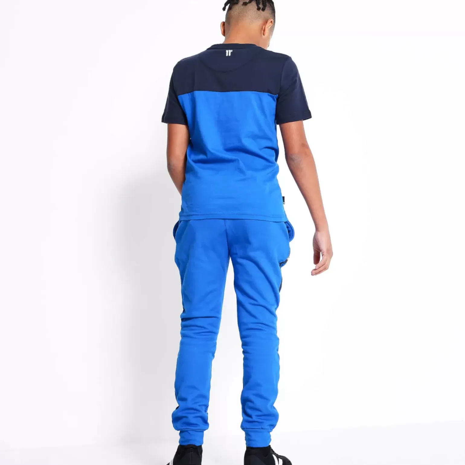 11 Degrees Junior Cut And Sew Taped Jogger – Skydiver Blue/Navy