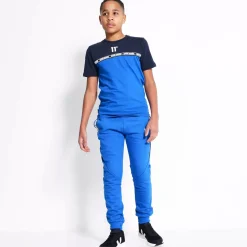 11 Degrees Junior Cut And Sew Taped Jogger – Skydiver Blue/Navy
