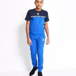 11 Degrees Junior Cut And Sew Taped T-Shirt – Navy/Skydiver Blue