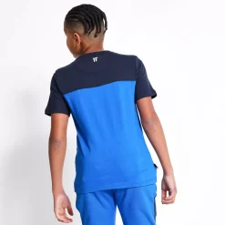 11 Degrees Junior Cut And Sew Taped T-Shirt – Navy/Skydiver Blue