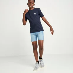 11 Degrees Junior Sustainable Denim Shorts – Light Blue Wash