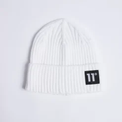 11 Degrees Knitted Beanie – White