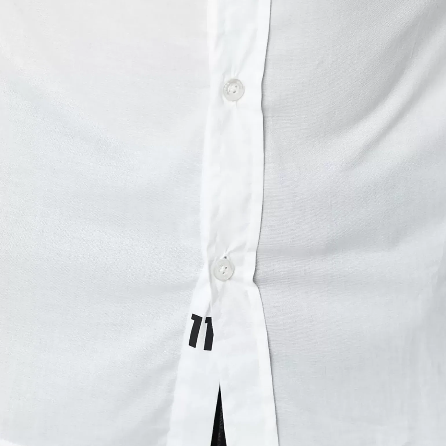 11 Degrees Long Sleeve Contrast Logo Shirt – White