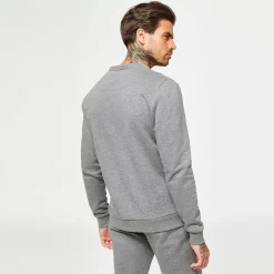 11 Degrees Men'S Reflective Logo Sweatshirt - Charcoal Marl/Reflective