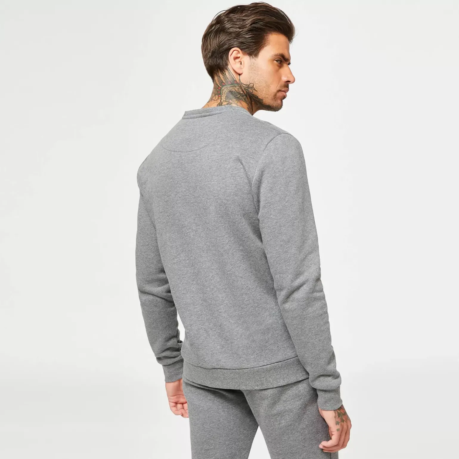 11 Degrees Men'S Reflective Logo Sweatshirt - Charcoal Marl/Reflective