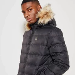 11 Degrees Missile Heavy Bomber Jacket – Black