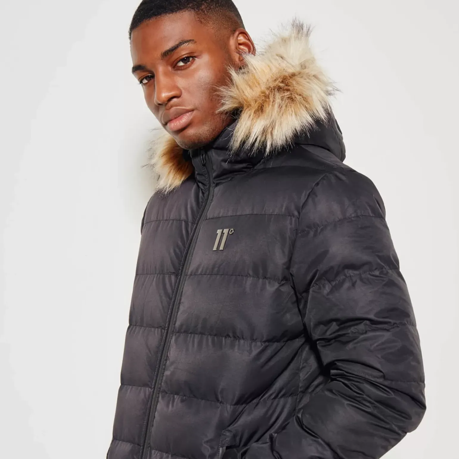 11 Degrees Missile Heavy Bomber Jacket – Black