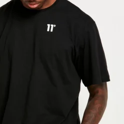 11 Degrees Oversized Flight T-Shirt – Black