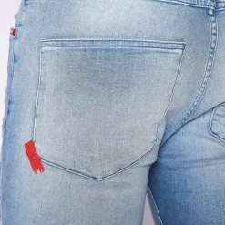 11 Degrees Rip And Repair Skinny Shorts – Stone Wash