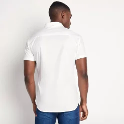 11 Degrees Short Sleeve Contrast Logo Shirt – White
