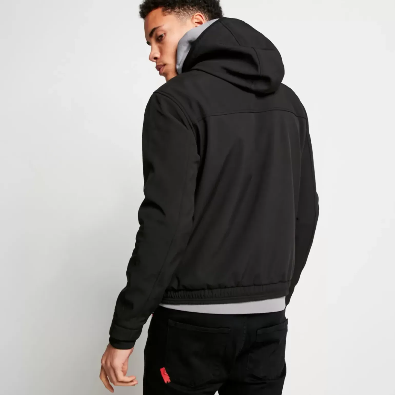 11 Degrees Soft Shell Over The Head Jacket – Black