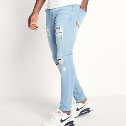 11 Degrees Sustainable Distressed Jeans Skinny Fit – Light Wash