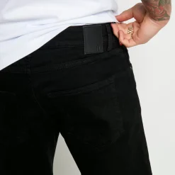 11 Degrees Sustainable Slim Fit Denim Jeans – Jet Black Wash