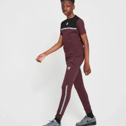 11 Degrees Taped Joggers – Mulled Red