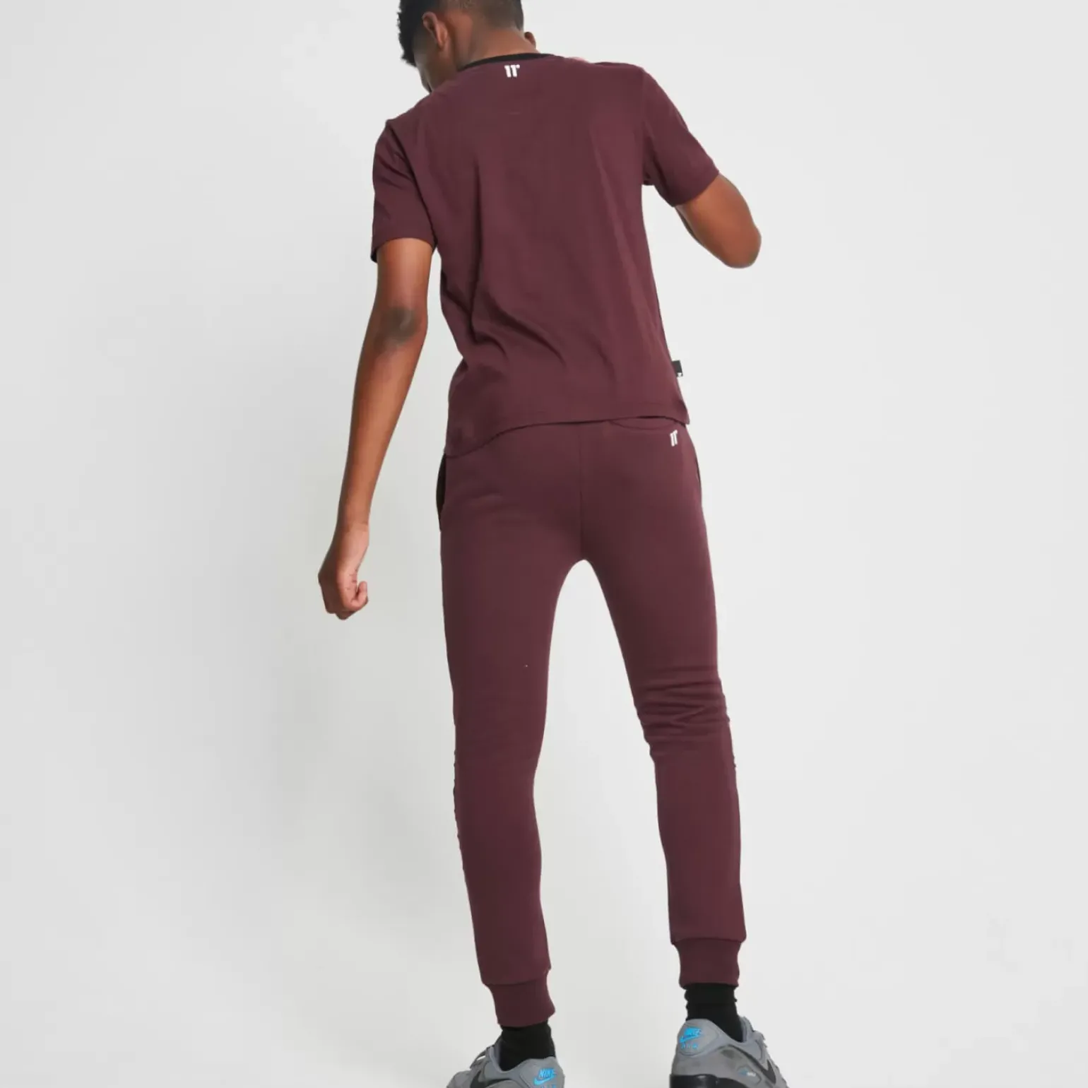 11 Degrees Taped Joggers – Mulled Red