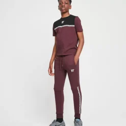 11 Degrees Taped Joggers – Mulled Red