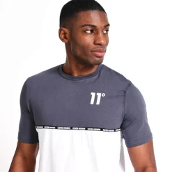 11 Degrees Taped T-Shirt – Anthracite/White