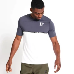 11 Degrees Taped T-Shirt – Anthracite/White