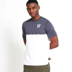11 Degrees Taped T-Shirt – Anthracite/White