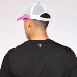 11 Degrees Trucker Cap - Neon Pink Glo / White