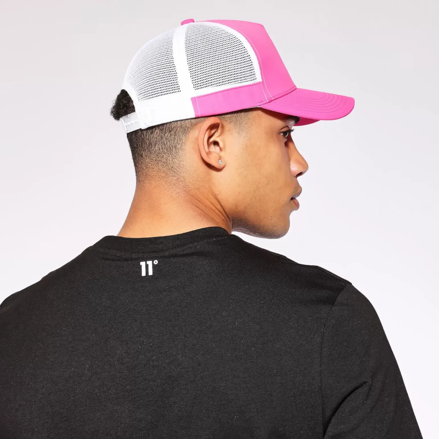 11 Degrees Trucker Cap - Neon Pink Glo / White