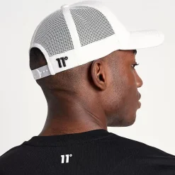 11 Degrees Trucker Cap High Build Logo – White